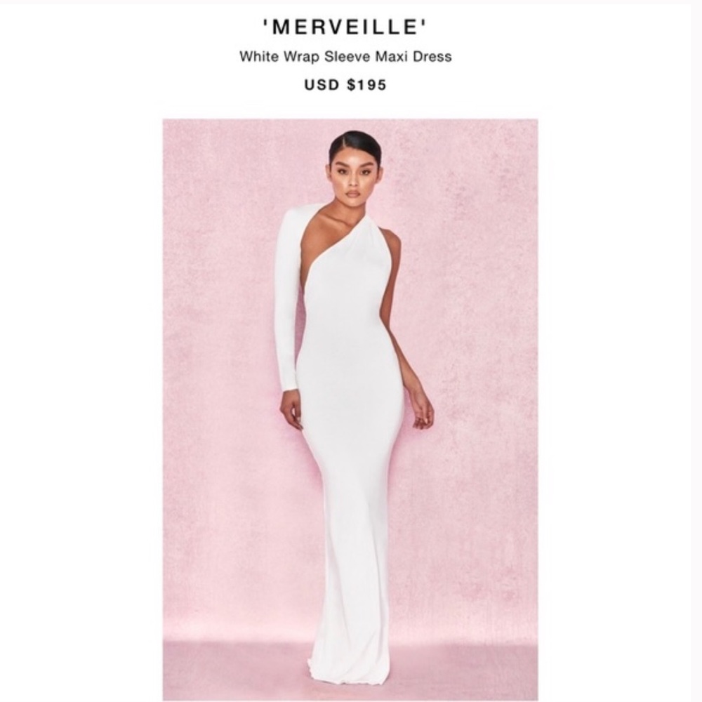 House of CB Merveille White dress one shoulder